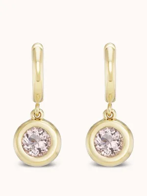 Medium Gemma dangles in morganite