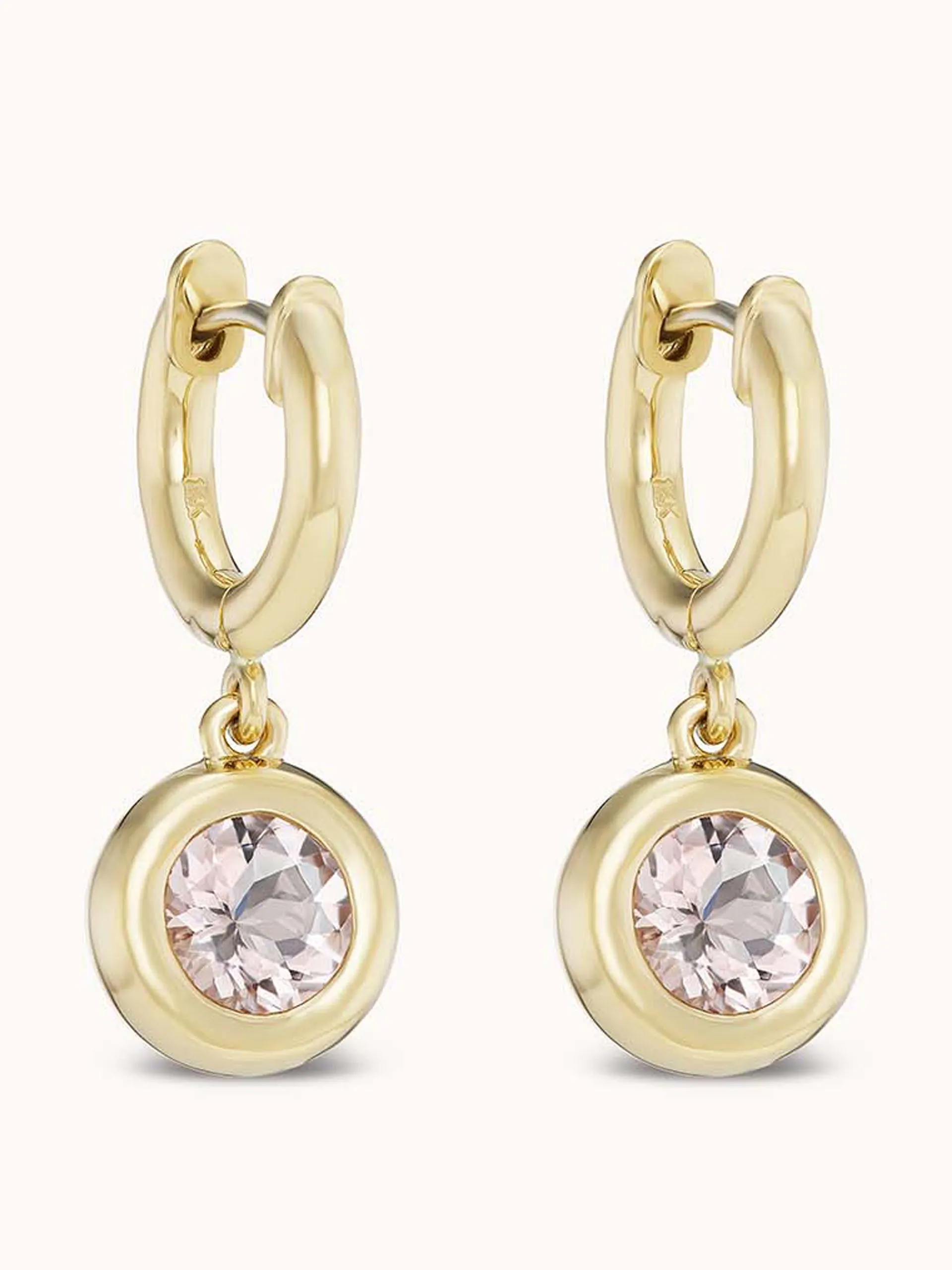Medium Gemma dangles in morganite