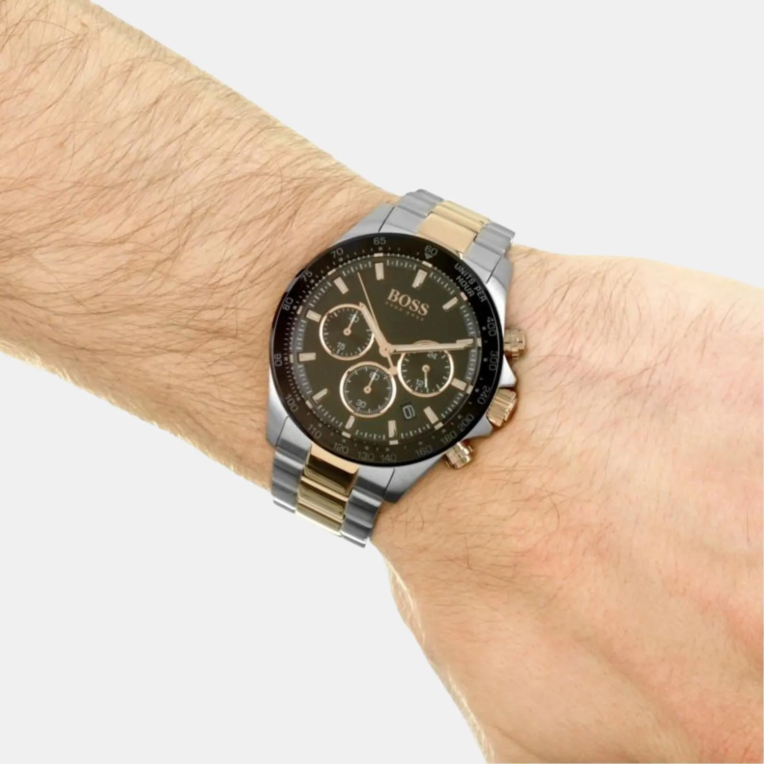 Men's Black Stainless Steel Chronograph Watch 1513757