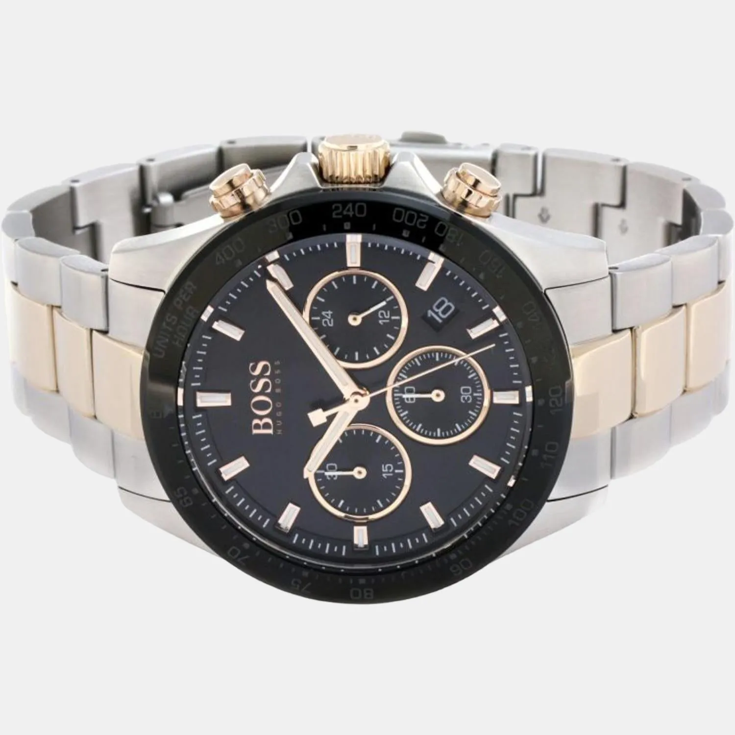 Men's Black Stainless Steel Chronograph Watch 1513757