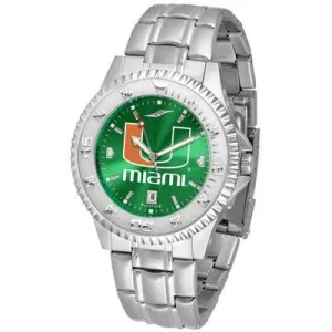 Miami Hurricanes Competitor AnoChrome - Steel Band Watch