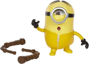 Minions The Rise of Gru Kung Fu Stuart Button Activated Action Figure with Nunchuks Accessory