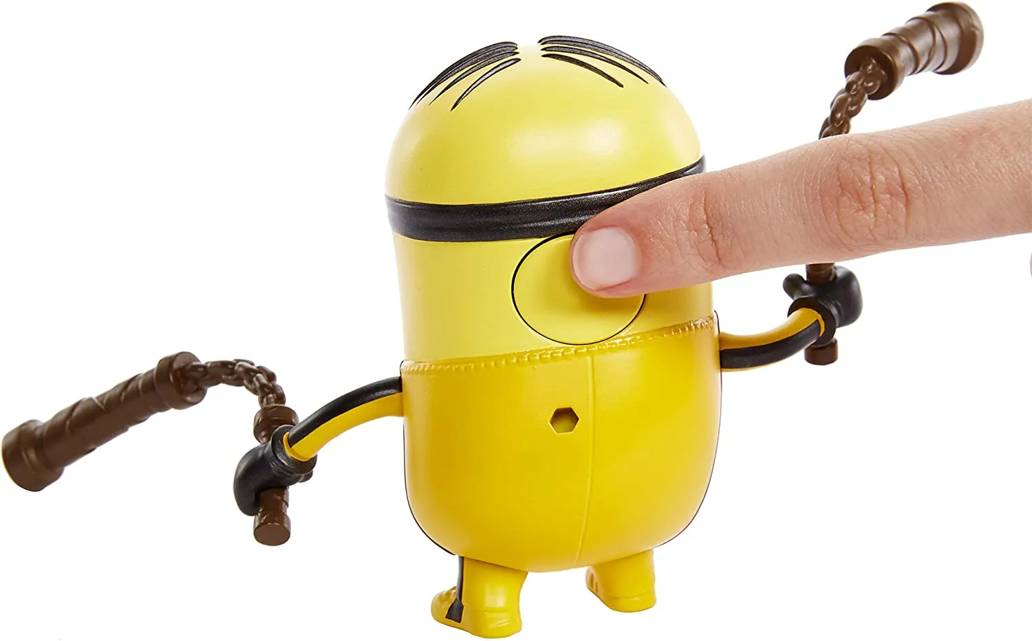 Minions The Rise of Gru Kung Fu Stuart Button Activated Action Figure with Nunchuks Accessory