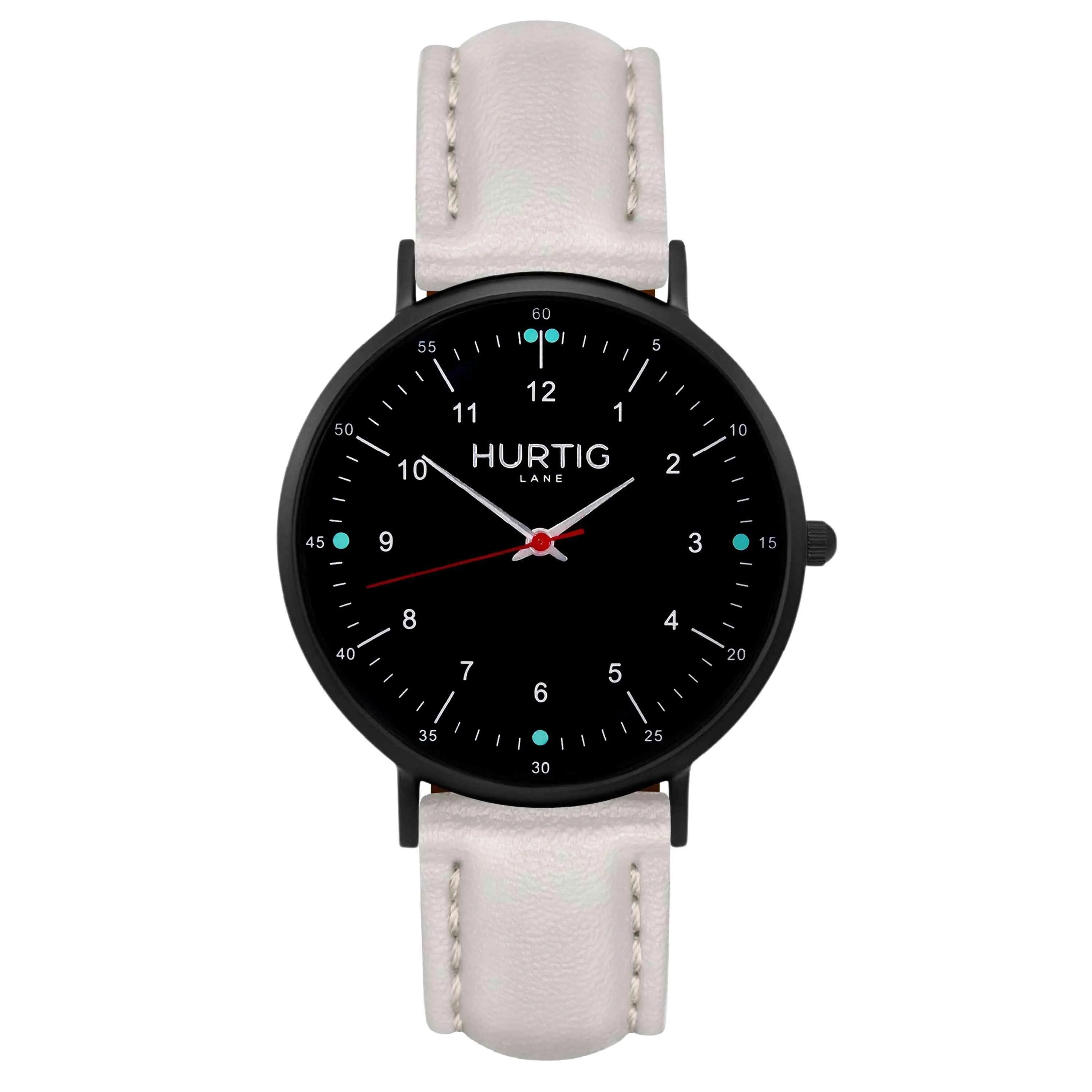 Moderna Vegan Leather Watch All Black & Tan