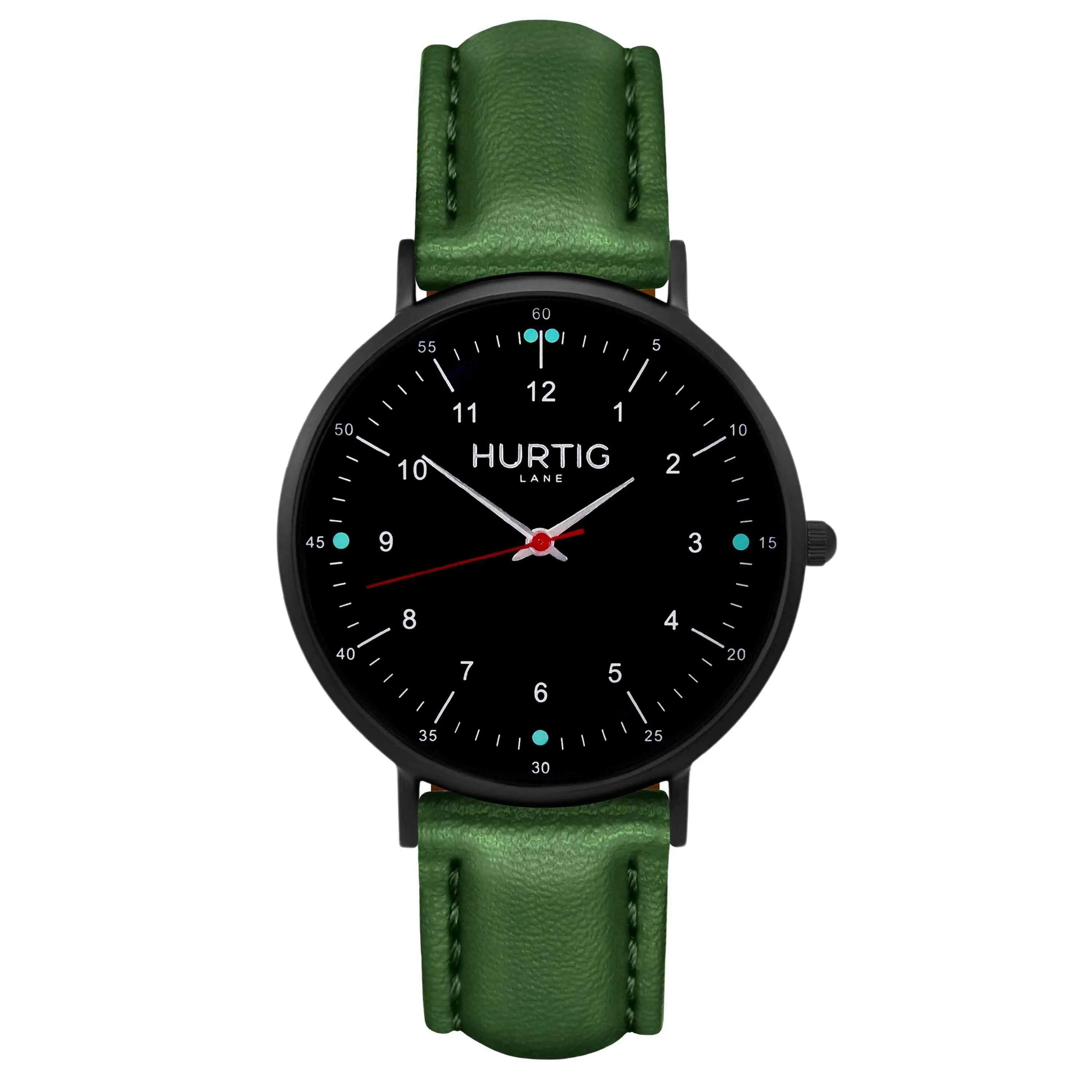 Moderna Vegan Leather Watch All Black & Tan