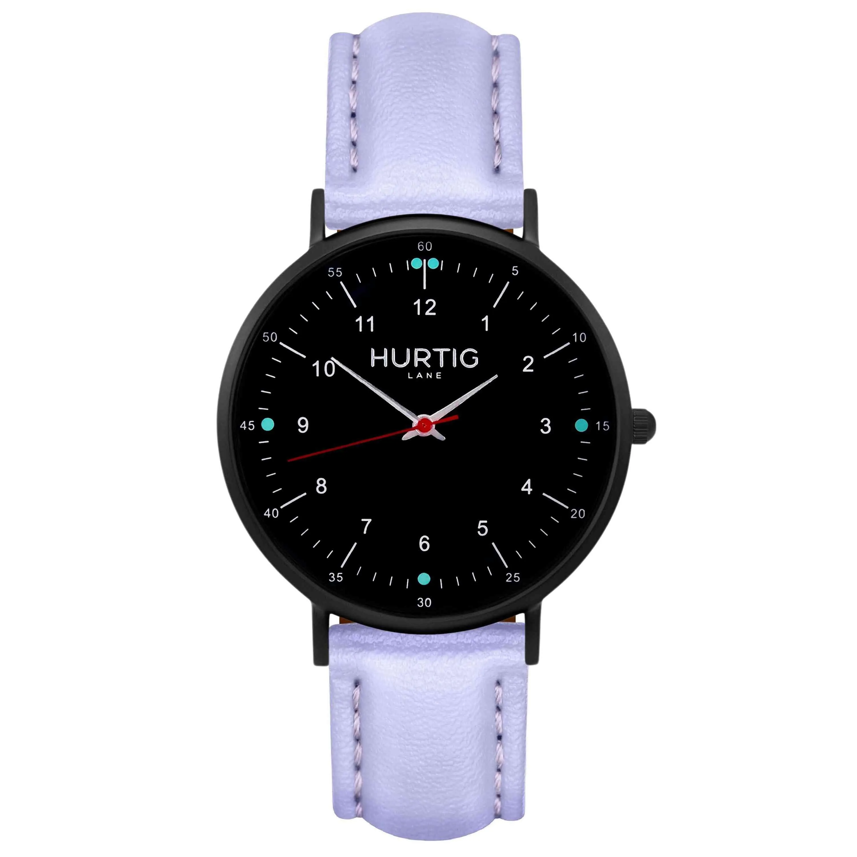 Moderna Vegan Leather Watch All Black & Tan