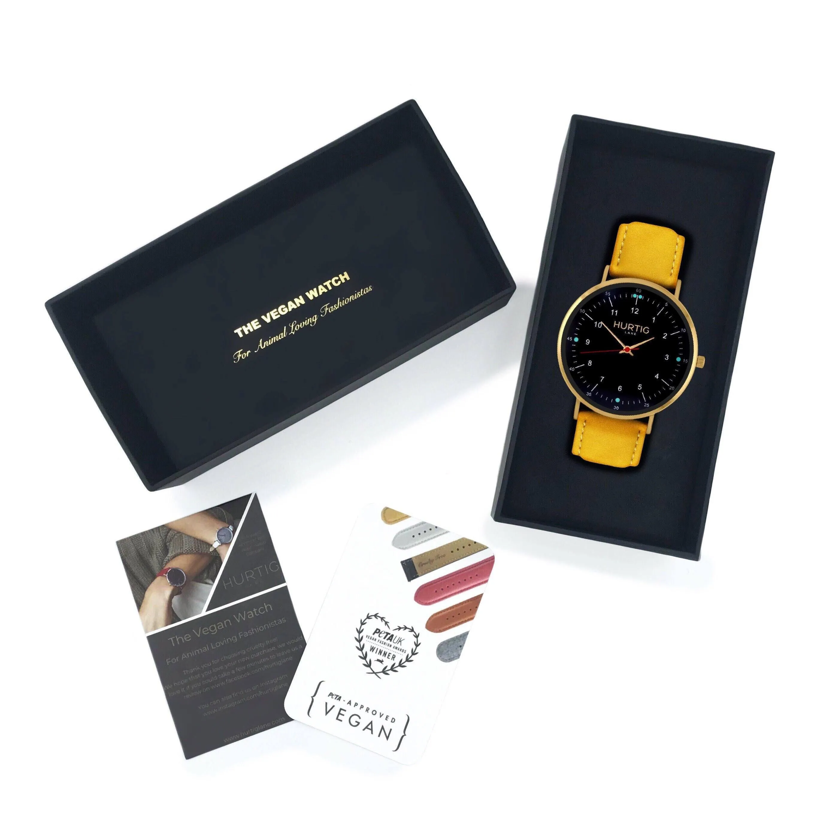 Moderna Vegan Suede Gold, Black & Mustard Yellow