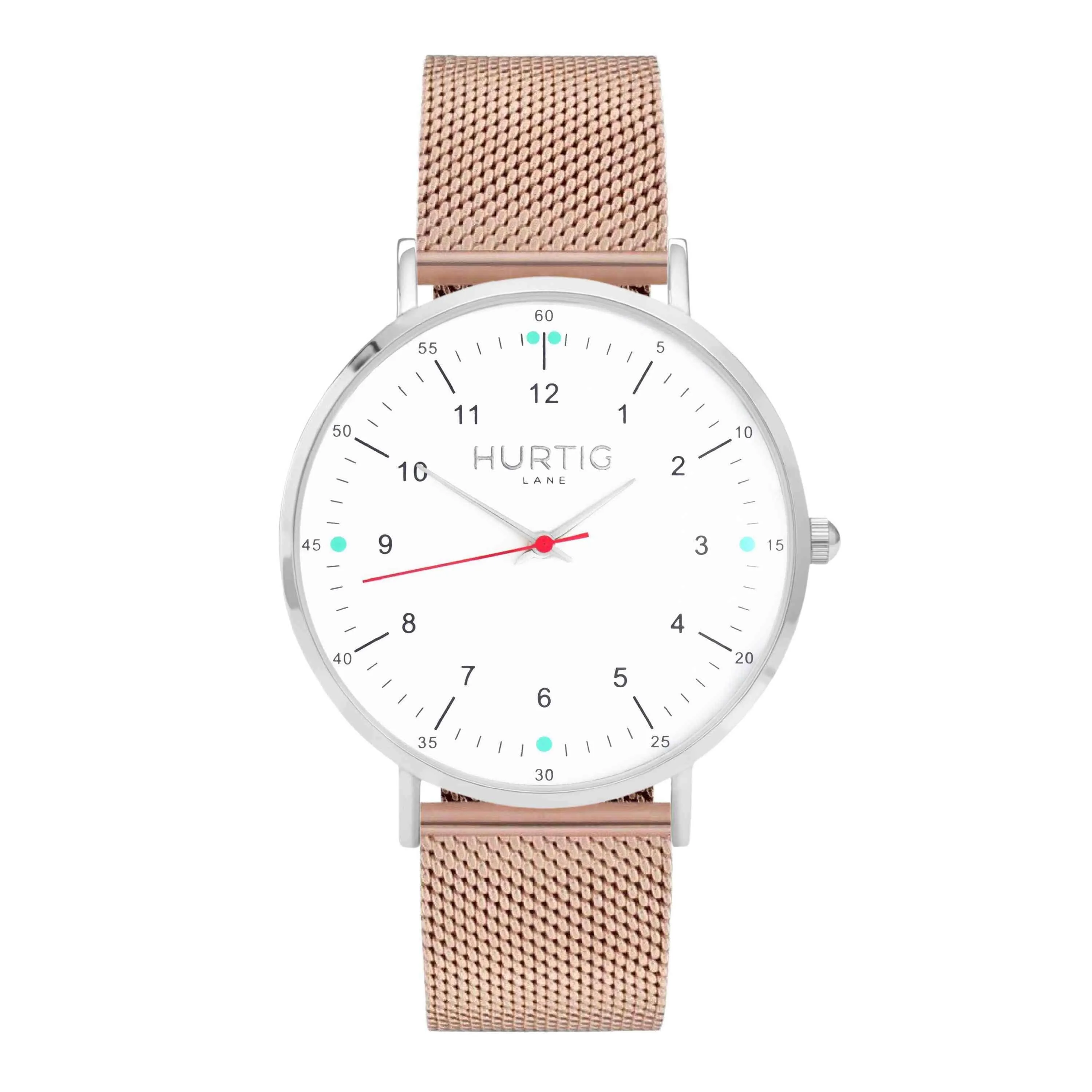 Moderno Stainless Steel Watch Silver, White & Gold