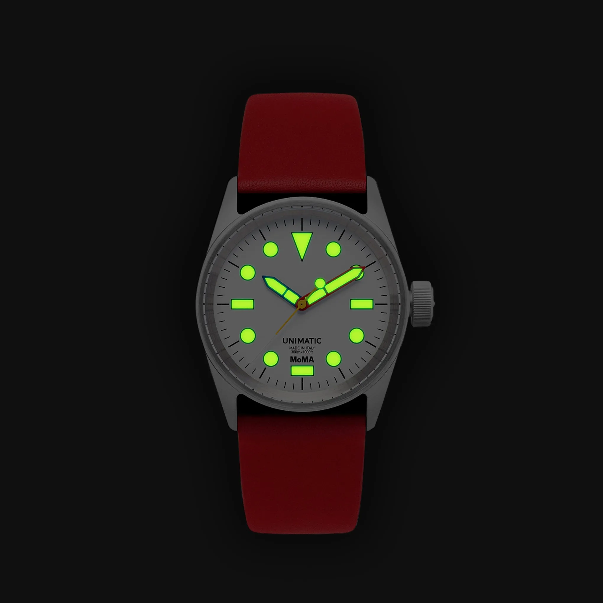 MoMA Unimatic De Stijl Modello Cinque Watch - Red