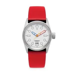 MoMA Unimatic De Stijl Modello Cinque Watch - Red