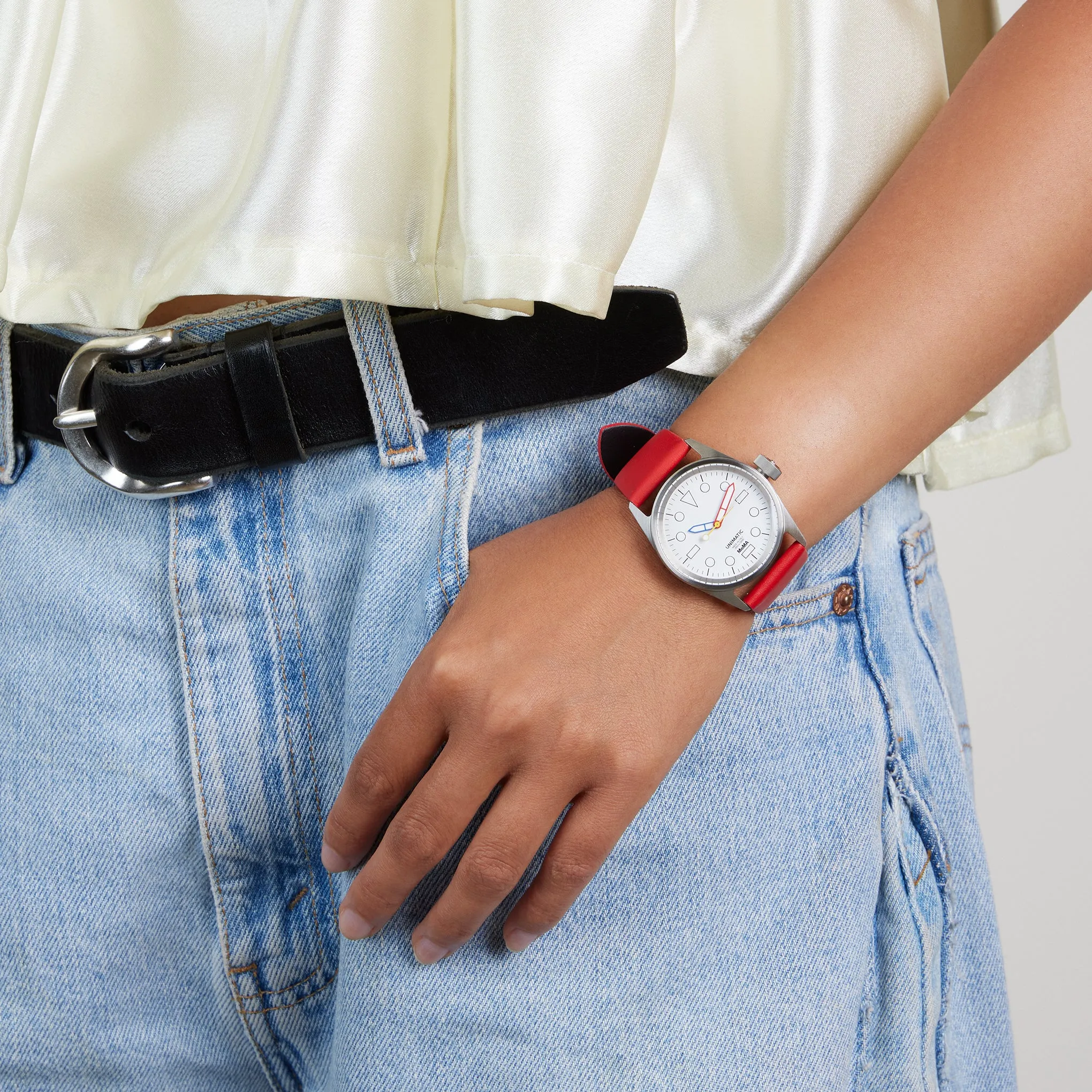 MoMA Unimatic De Stijl Modello Cinque Watch - Red