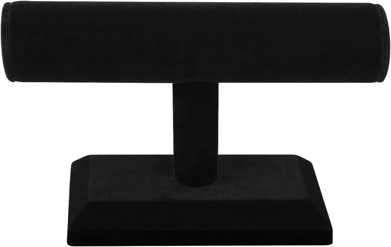 MOOCA 2 Pcs Black Velvet Hovering Bracelet Jewelry Display for Home Organization Bracelet Holder Stand Jewelry Organizer Watch Stand Display, Black Color