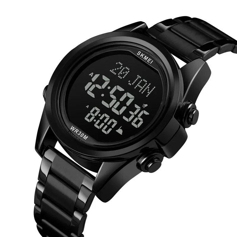 Muslim Compass bookmark steel band electronic watch W2316867