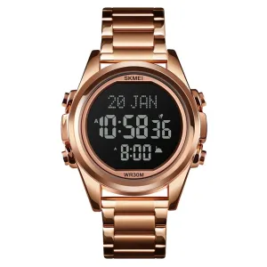 Muslim Compass bookmark steel band electronic watch W2316867