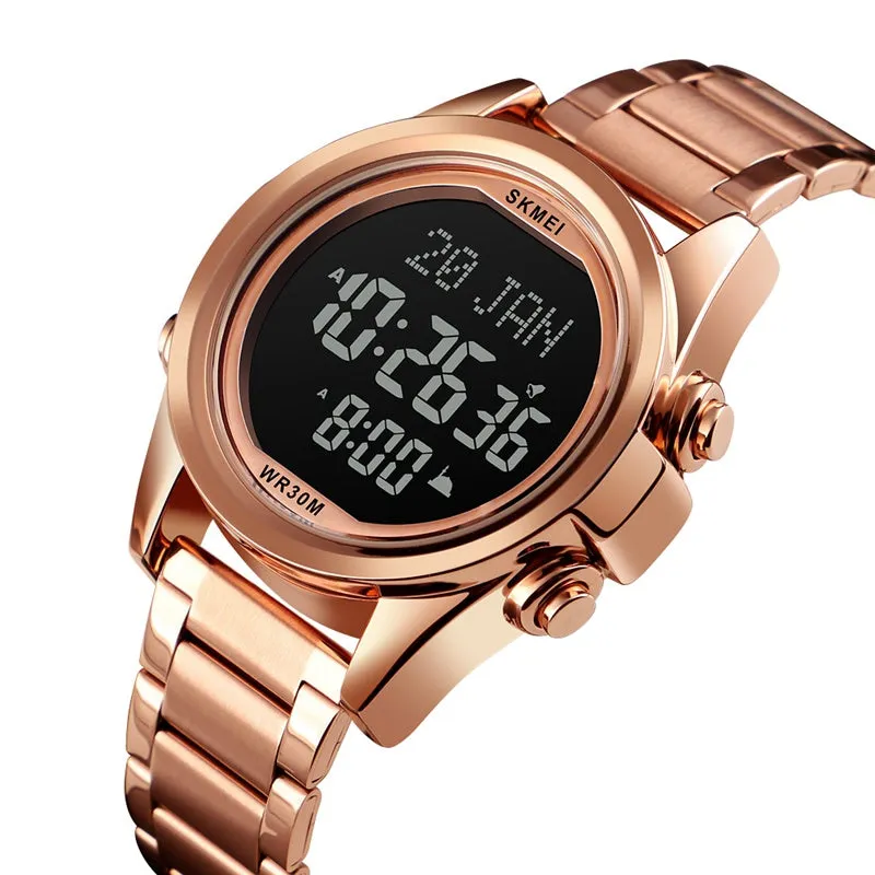 Muslim Compass bookmark steel band electronic watch W2316867