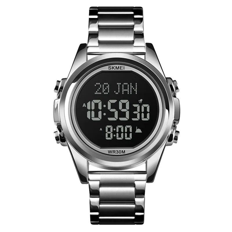 Muslim Compass bookmark steel band electronic watch W2316867