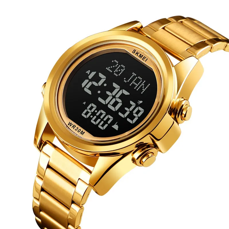 Muslim Compass bookmark steel band electronic watch W2316867