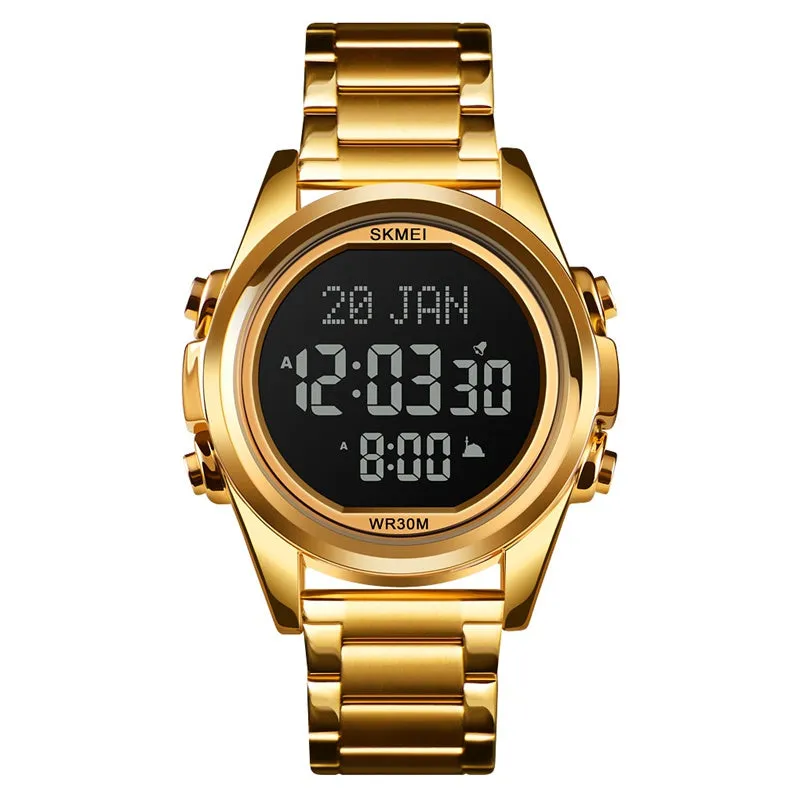 Muslim Compass bookmark steel band electronic watch W2316867