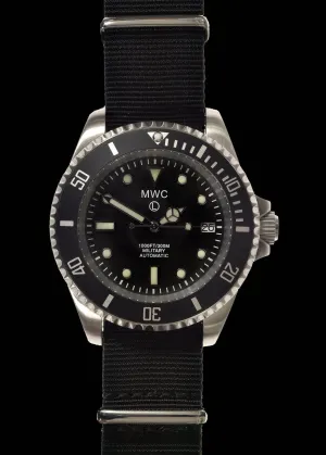 MWC 24 Jewel 300m Automatic Military Divers Watch with Sapphire Crystal and Ceramic Bezel on a NATO Webbing Strap