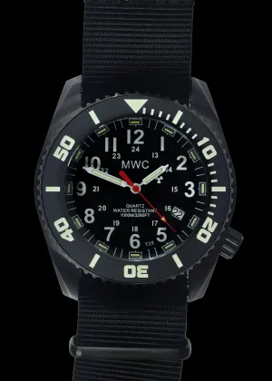 MWC "Depthmaster" 100atm / 3,280ft / 1000m Water Resistant Military Divers Watch in PVD Stainless Steel Case with GTLS and Helium Valve (10 Year Battery Life)