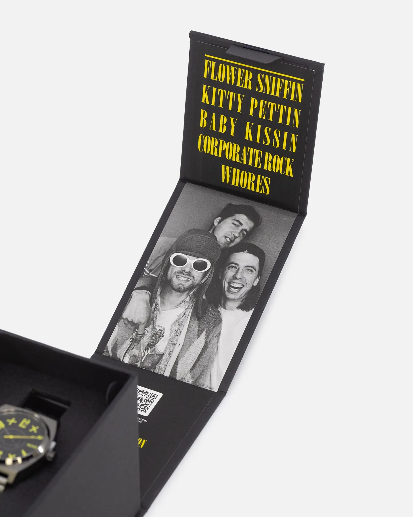 Nixon X Nirvana Sentry Wobble Watch Yellow Nirvana