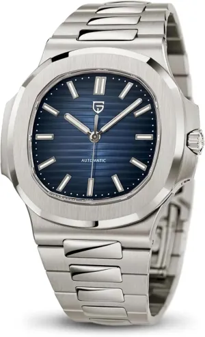 Pagani Design Men's Automatic Watch, Automatic Chronograph, Business Watch, Men's Stainless Steel Bracelet, Sapphire Watch, 100M Water Resistant, ST16 Automatic Movement