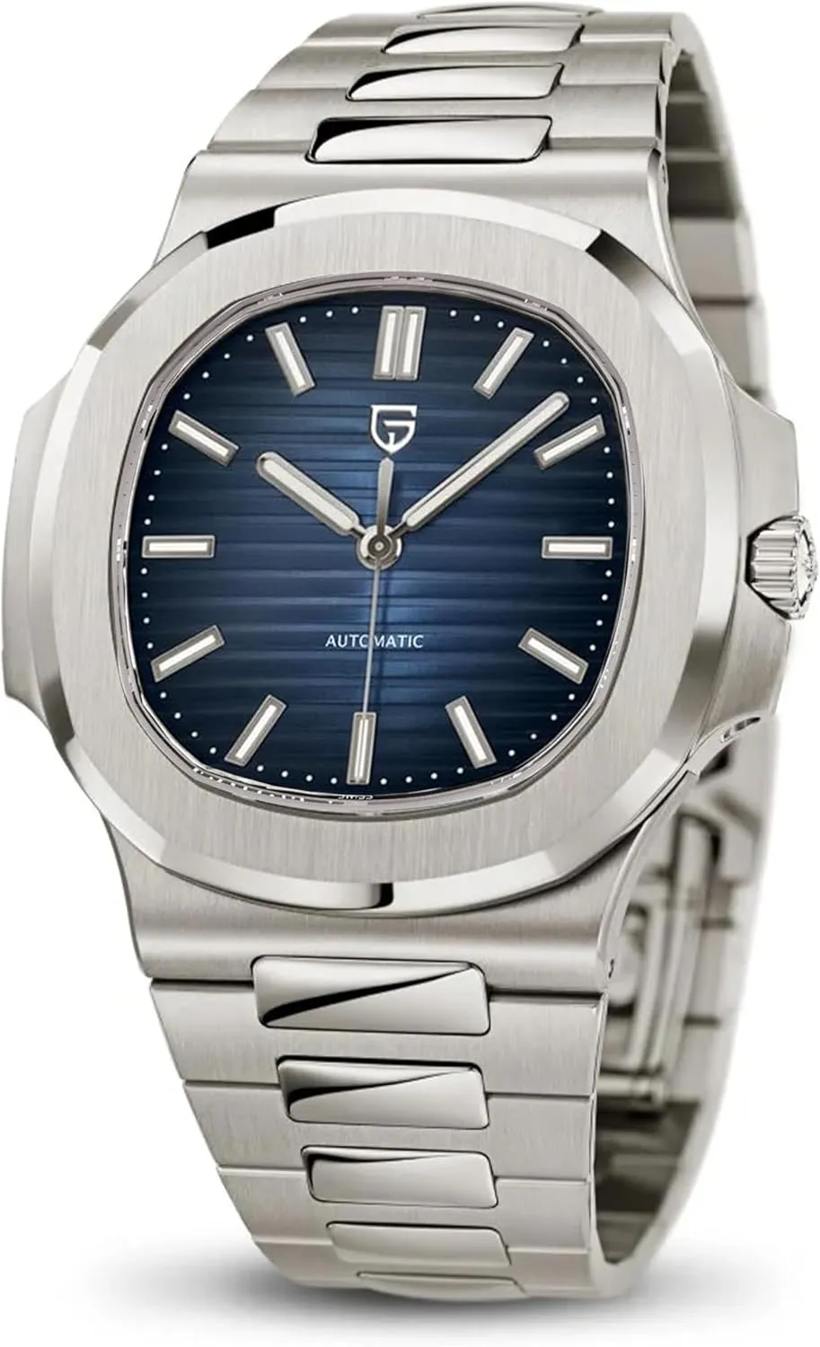 Pagani Design Men's Automatic Watch, Automatic Chronograph, Business Watch, Men's Stainless Steel Bracelet, Sapphire Watch, 100M Water Resistant, ST16 Automatic Movement