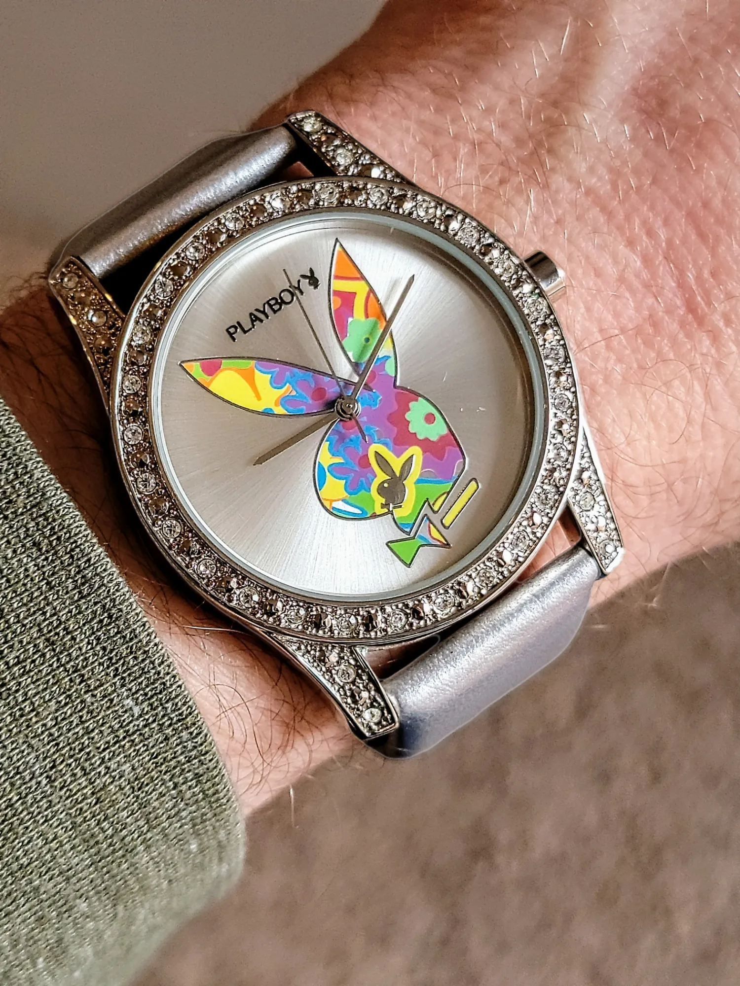 PLAYBOY Quartz Watch Diamond Bezel Wristwatch