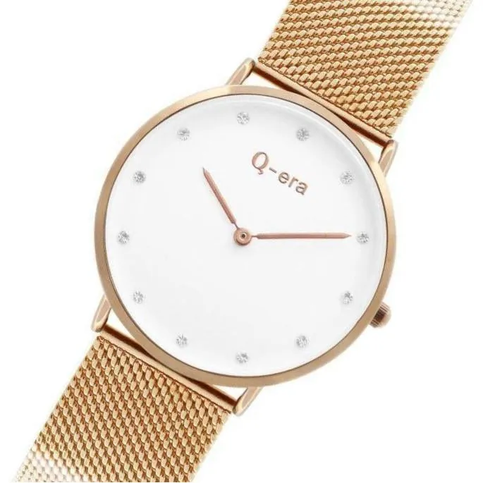 Q-era Rose Gold Mesh Women's Watch - QV2802-34