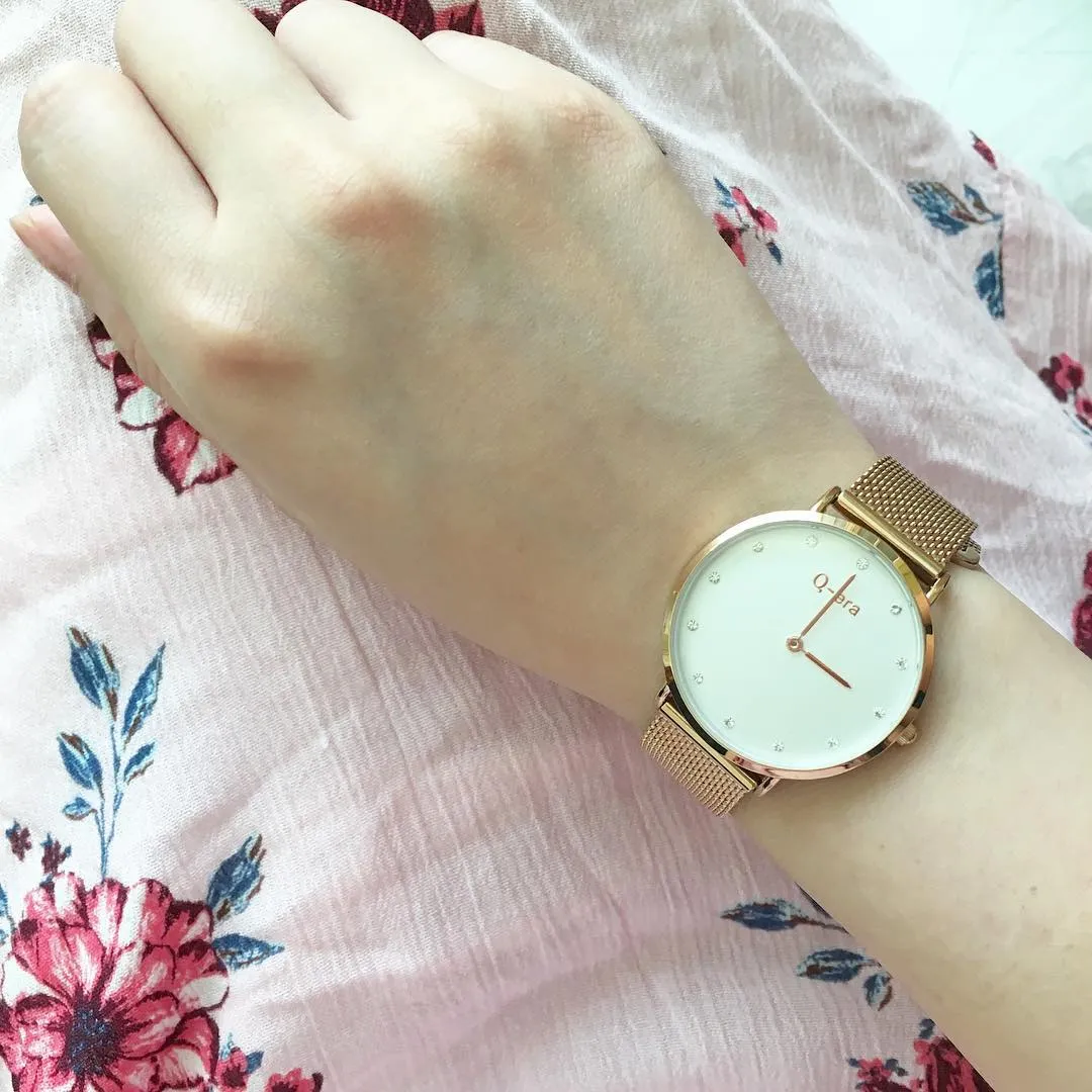 Q-era Rose Gold Mesh Women's Watch - QV2802-34