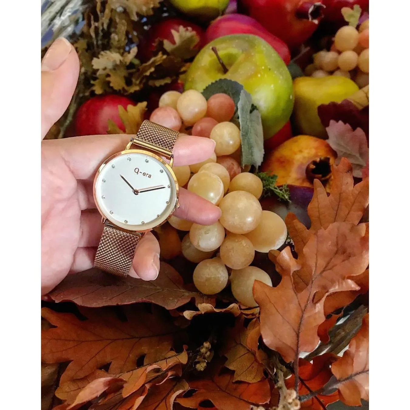 Q-era Rose Gold Mesh Women's Watch - QV2802-34