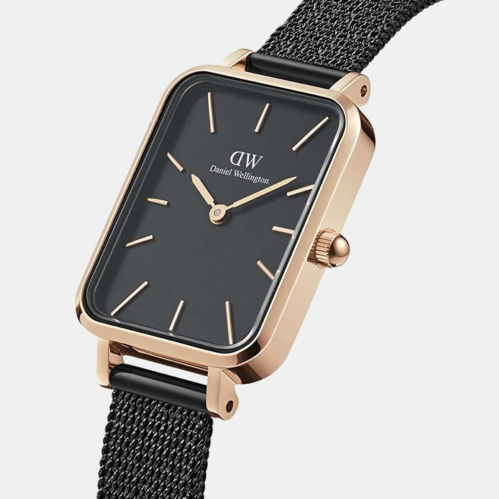 Quadro Women's Black Analog Stainless Steel Watch DW00100433