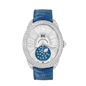 Regent Steel 1609 AD Moon Phase 4047 Luxury Diamond Watch for Men - 18kt White Gold - Backes & Strauss