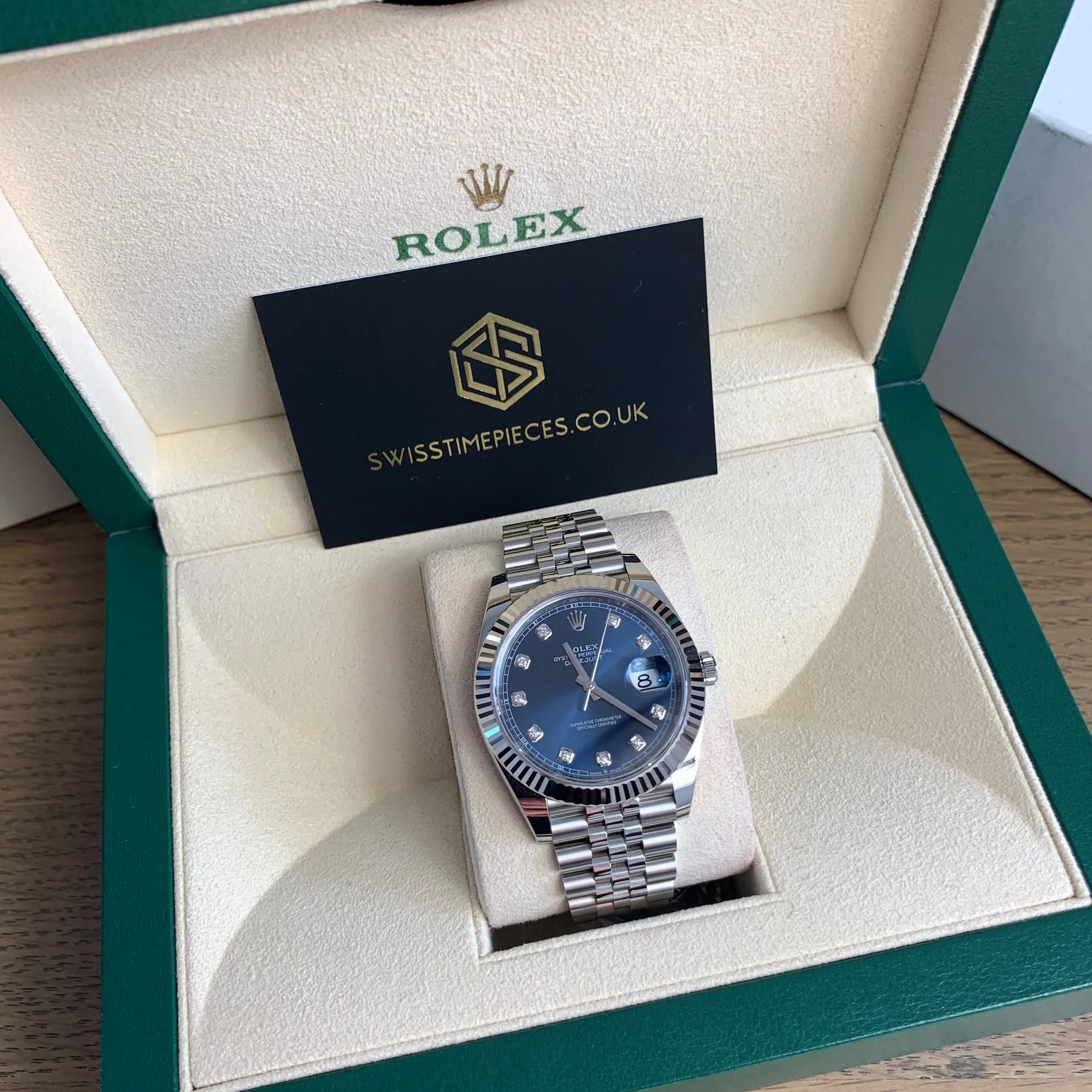 Rolex Datejust 41 126334 Blue Diamond Dial Jubilee Watch