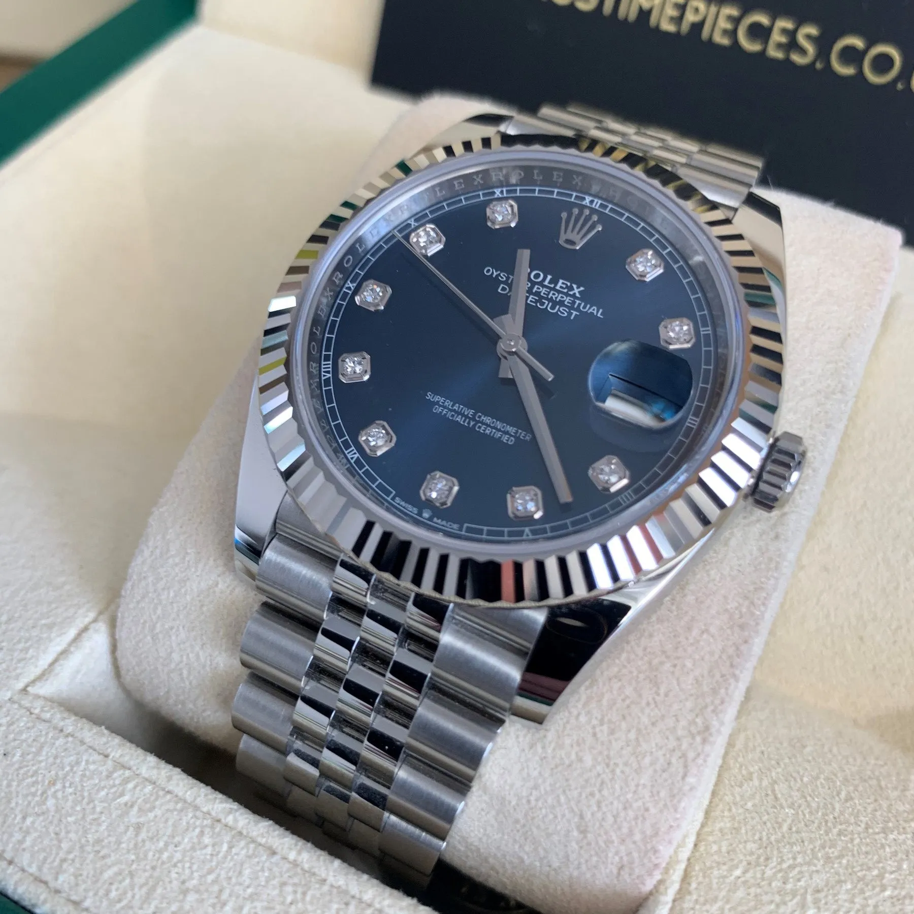 Rolex Datejust 41 126334 Blue Diamond Dial Jubilee Watch