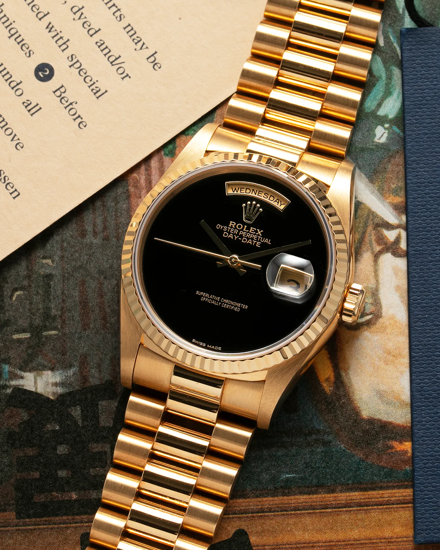 Rolex Day Date 18238 Onyx Dial
