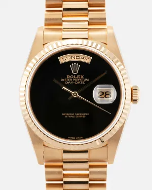 Rolex Day Date 18238 Onyx Dial