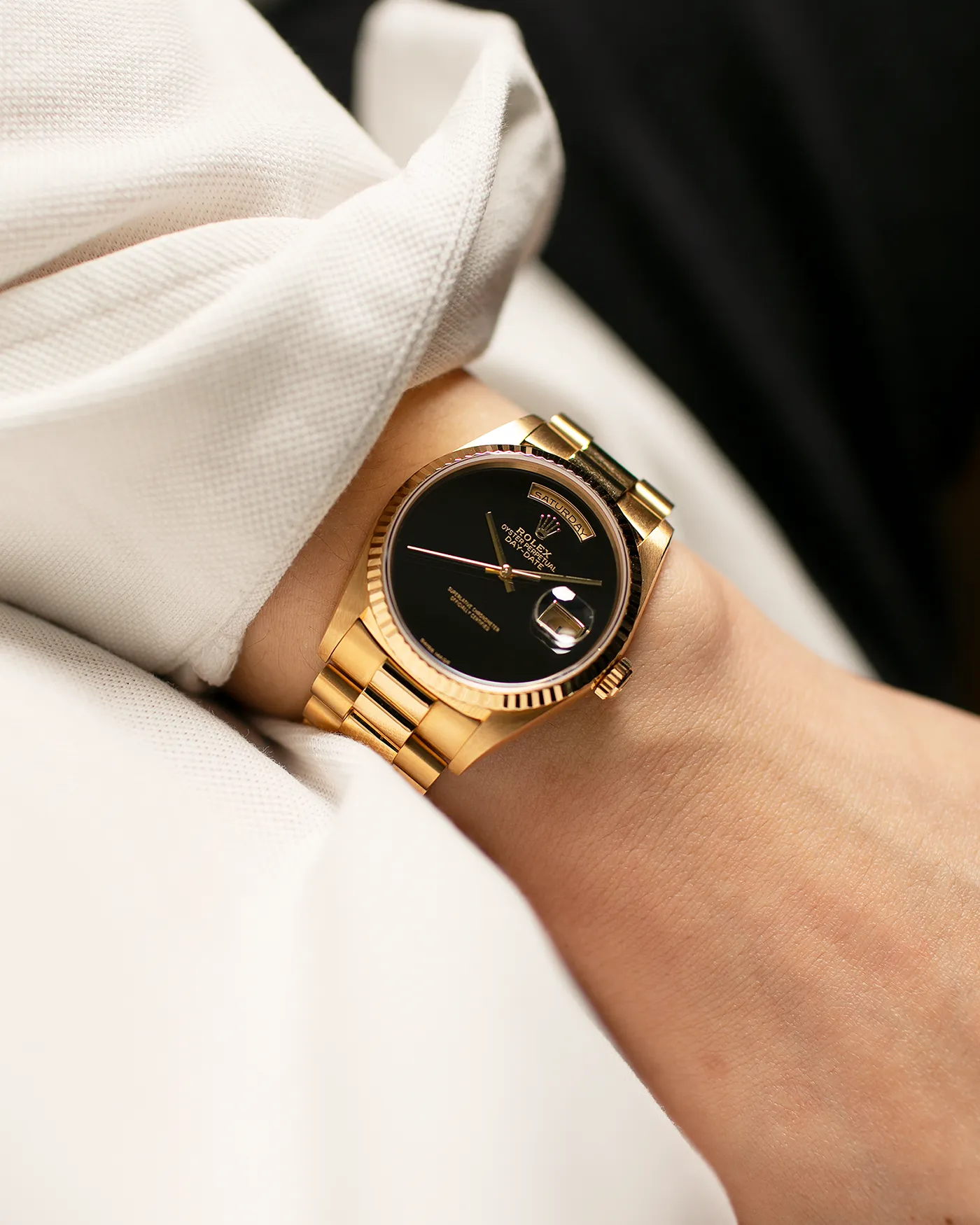 Rolex Day Date 18238 Onyx Dial