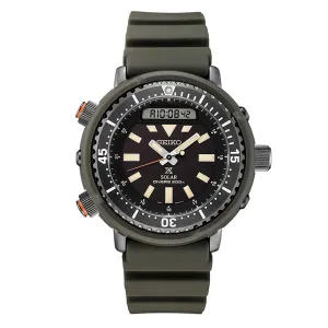 Seiko Mens Prospex Green Band Safarnie Quartz Analog Display Watch - SNJ031