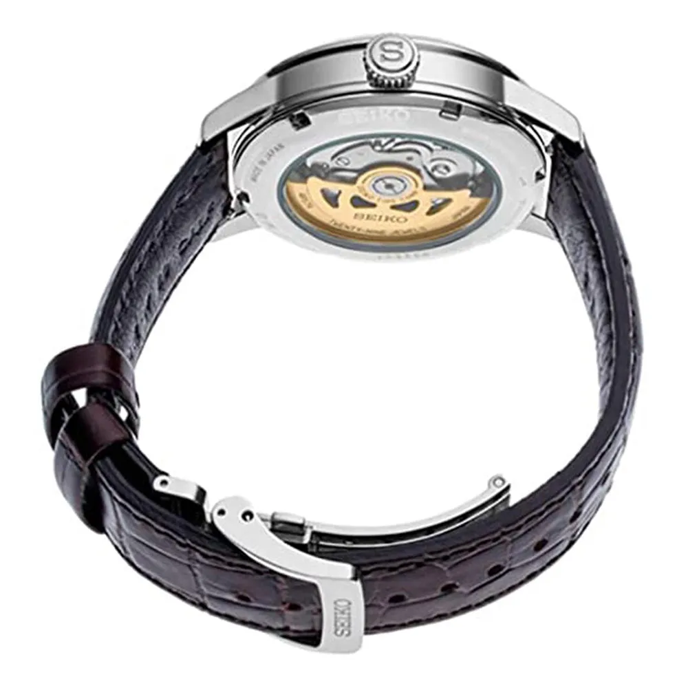 Seiko Presage Cocktail Time Brown Dial Band Chronograph Watch - SSA393