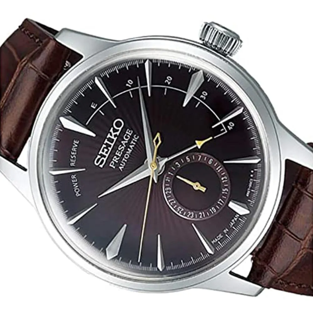 Seiko Presage Cocktail Time Brown Dial Band Chronograph Watch - SSA393