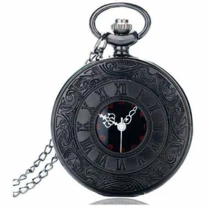 Steampunk Pocket Watch Black