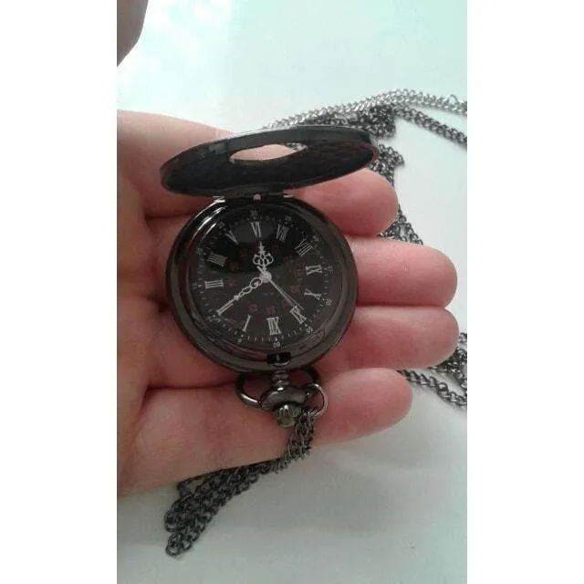 Steampunk Pocket Watch Black
