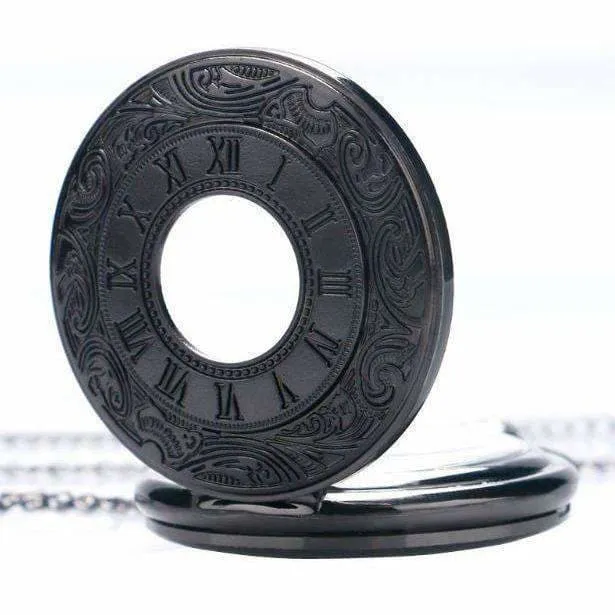 Steampunk Pocket Watch Black