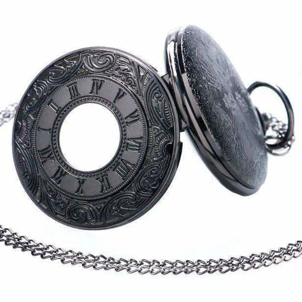 Steampunk Pocket Watch Black