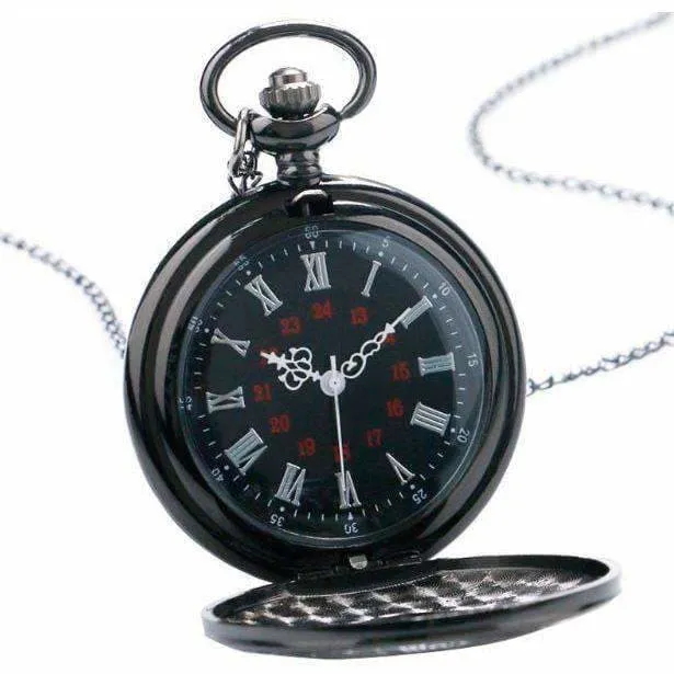 Steampunk Pocket Watch Black