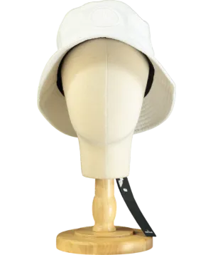 Stone Island White Compass-motif Cotton Bucket Hat UK M