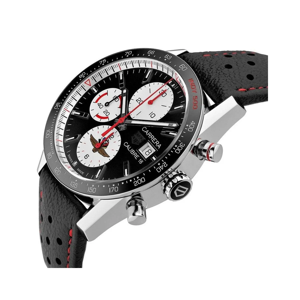 Tag Heuer Carrera Calibre 16 Steel Black Dial Mens Watch - CV201AS.FC6429