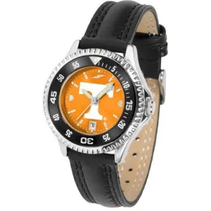 Tennessee Volunteers Ladies Competitor Ano Poly/Leather Band Watch w/ Colored Bezel
