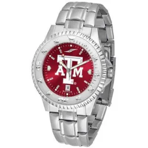 Texas A&M Aggies Competitor AnoChrome - Steel Band Watch